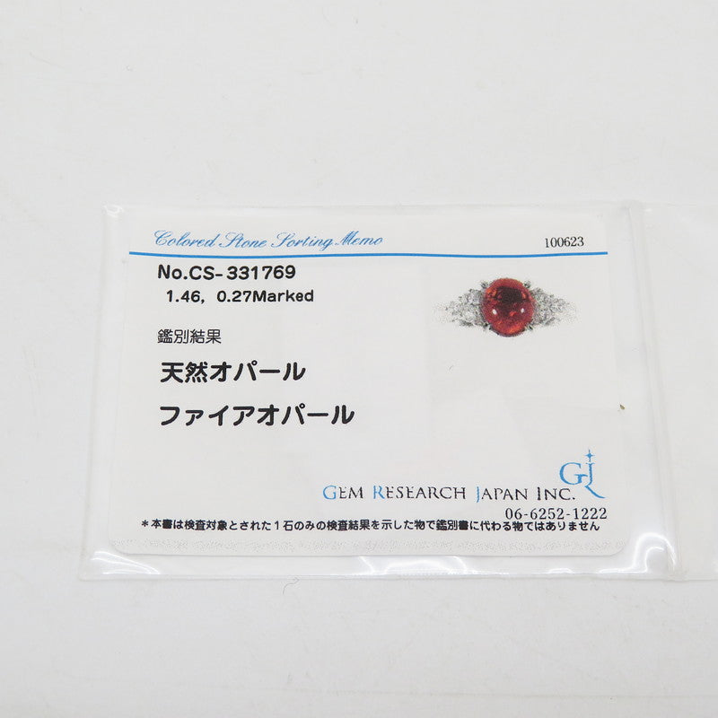 13号 ファイアオパール 1.46ct ダイヤモンド 計0.27ct リング・指輪 Pt900プラチナ 6.1g レディース
【中古】【真子質店】【NN】




【DxK】