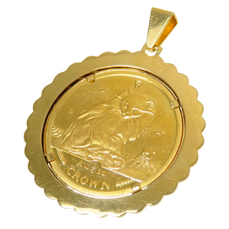 マン島キャットコイン 1/5OZ ペンダントトップ K24ゴールド 24金（純金