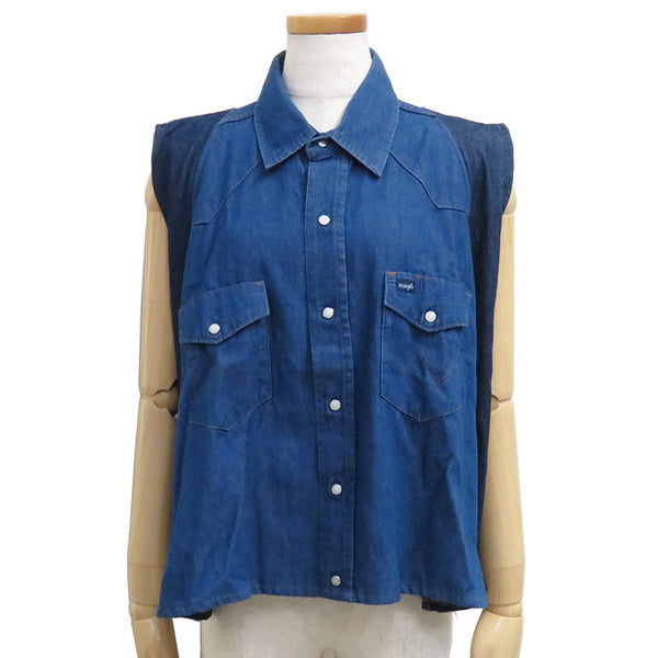 【77circa×Wrangler】ナナナナサーカ ラングラー ノースリーブ リメイク デニム ブラウス コットン インディゴ レディース【中古】【真子質店】




【Tx】