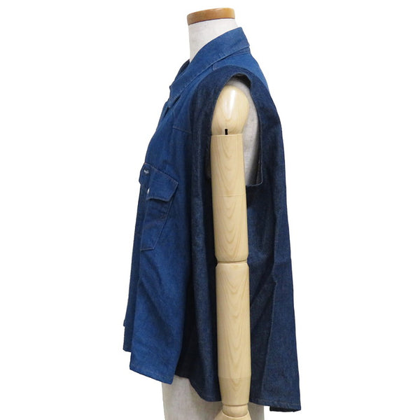 【77circa×Wrangler】ナナナナサーカ ラングラー ノースリーブ リメイク デニム ブラウス コットン インディゴ レディース【中古】【真子質店】




【Tx】