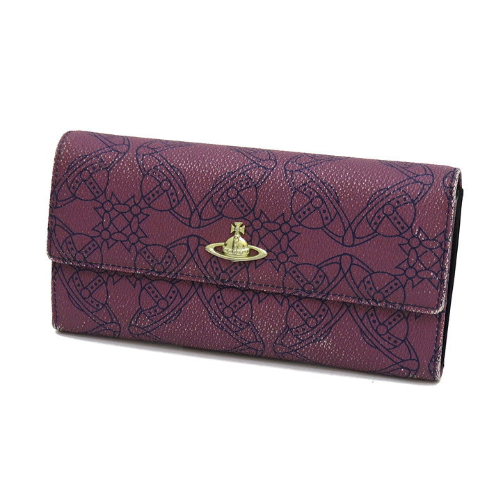Vivienne Westwood　長財布 オーブ 型押し レザー パープル Vivienne Westwood/ヴィヴィアンウエストウッド】 オーブ 長財布