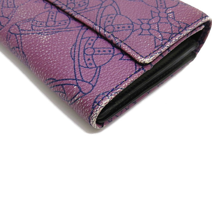 Vivienne Westwood　長財布 オーブ 型押し レザー パープル Vivienne Westwood/ヴィヴィアンウエストウッド】 オーブ 長財布
