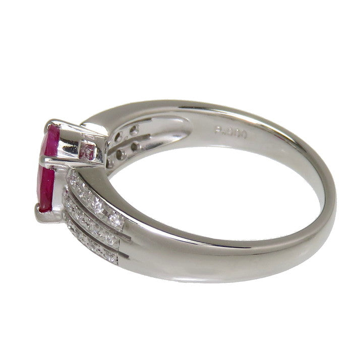 11号 ルビー 1.11ct ダイヤモンド 計0.08ct リング・指輪 Pt900 