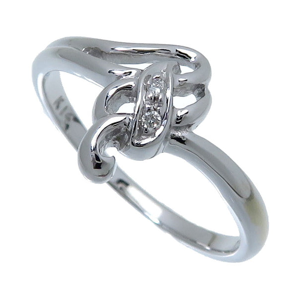 リング(指輪)美品 k14WG 0.2カラット ダイヤモンドリング ホワイト ...