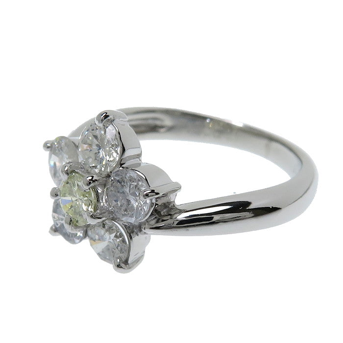 リング 指輪 11.5号 Pt900プラチナ ダイヤモンド 0.061ct/0.95ct 花 フラワー レディース