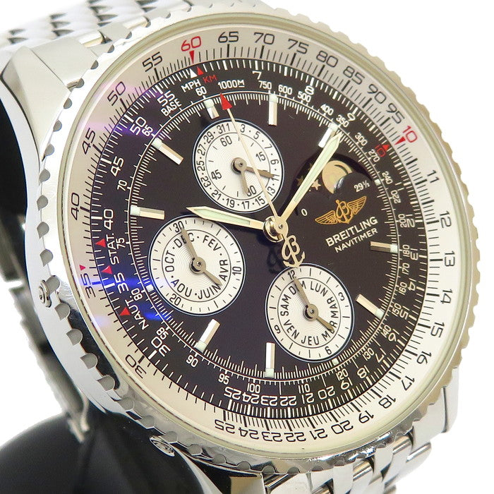 【BREITLING/ブライトリング】 ナビタイマー オリンパス ムーンフェイズ A19340 腕時計 ステンレススチール 自動巻き/オートマ ブラック×シルバー文字盤 メンズ
【中古】【真子質店】【BL】




【MaYMoT】