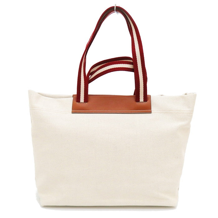 BALLY/バリー】 トートバッグ キャンバス/レザー アイボリー ユニ