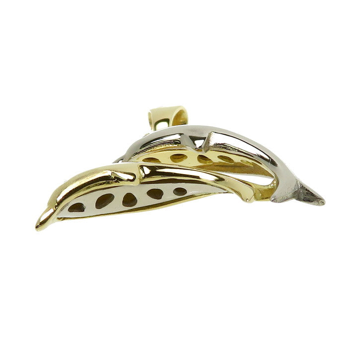 イルカ/ドルフィンモチーフ ダイヤモンド 計0.02ct ペンダントトップ 