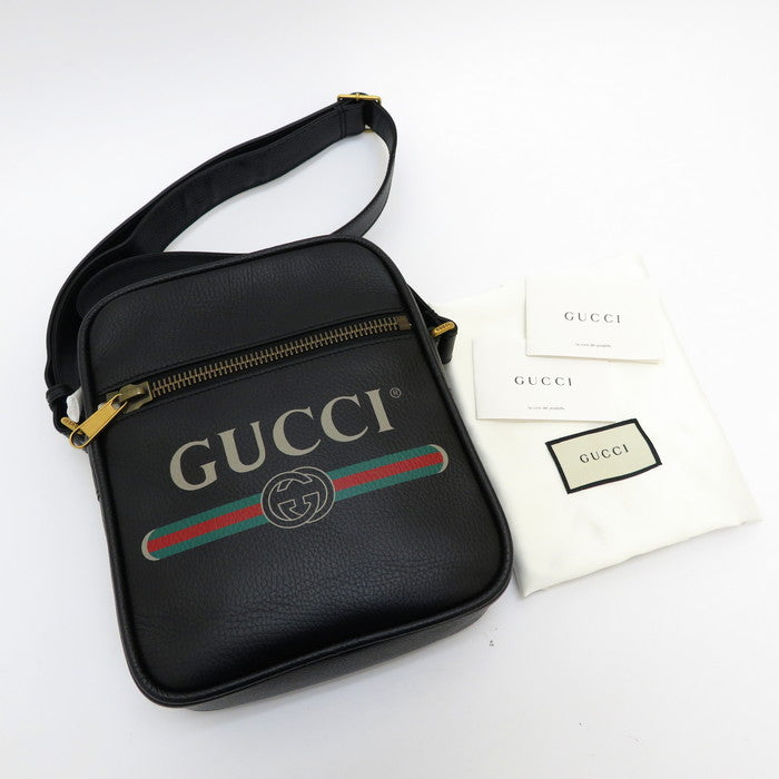 【GUCCI/グッチ】 523591 斜めがけ ショルダーバッグ レザー ブラック ユニセックス【中古】【真子質店】【GD】, 【Ixxx】