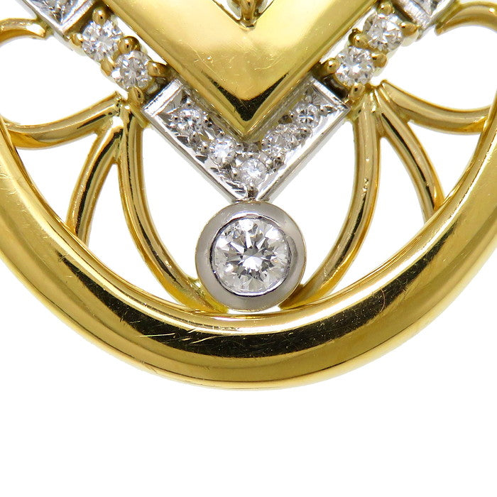 【LA SOMA/ラソマ】 コンビカラー ロング 透かしデザイン ダイヤモンド 計0.52ct ネックレス K18ゴールド 18金/Pt900プラチナ  27.9g 60cm レディース