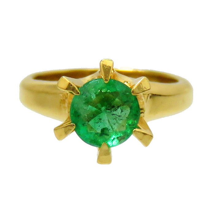 ベビーリング エメラルド ペンダントトップ K18ゴールド 18金 0.5g