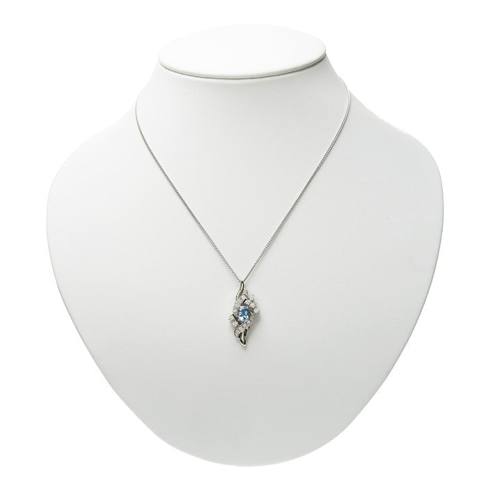 POLA/ポーラ】 アクアマリン 0.60ct ダイヤモンド 計0.49ct ペンダント 