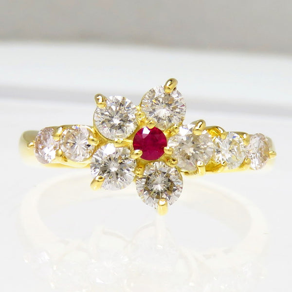 11.5号 花/フラワー ルビー 0.07ct ダイヤモンド 計0.95ct リング・指輪 K18ゴールド 18金 4.0g
【中古】【真子質店】




【TMax】