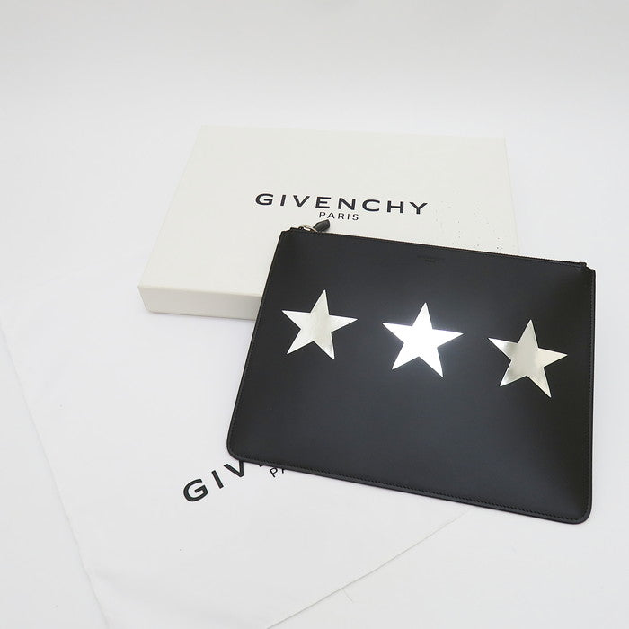 Givenchy/ジバンシー】 C.SLG-ZIPPED POUCH L BK06072771 星/スター クラッチバッグ レザー ブラッ –  真子質店 PawnShopMAKO