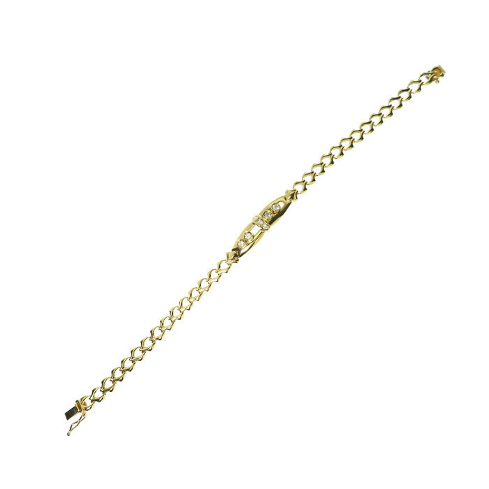ダイヤモンド（可動式） 計0.31ct ブレスレット K18ゴールド 18金 13.0