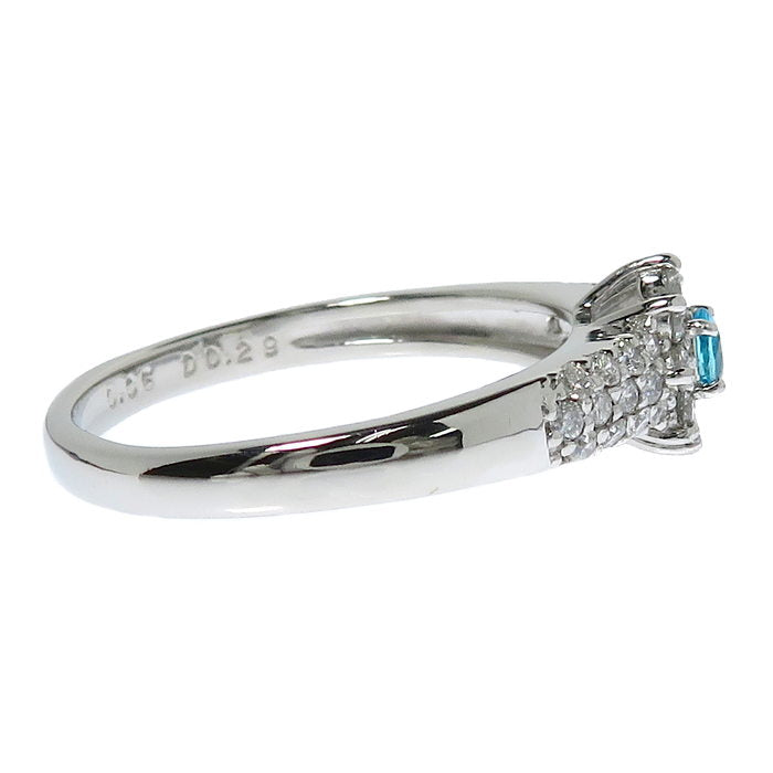 11.5号 パライバトルマリン 0.06ct ダイヤモンド 計0.29ct リング