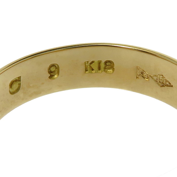 8号 甲丸 リング・指輪 K18ゴールド 18金 2.6g レディース 【中古