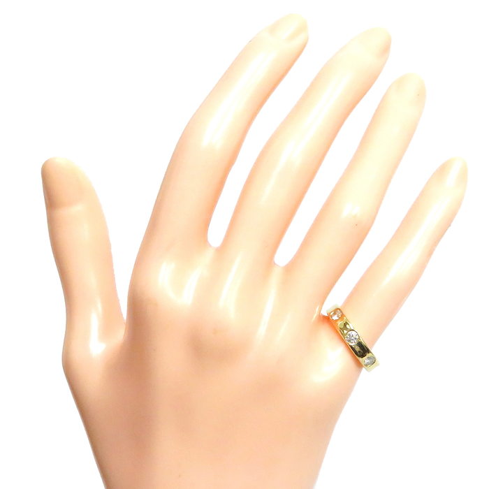 6号 ピンキーリング ダイヤモンド 計0.25ct リング・指輪 K18ゴールド 