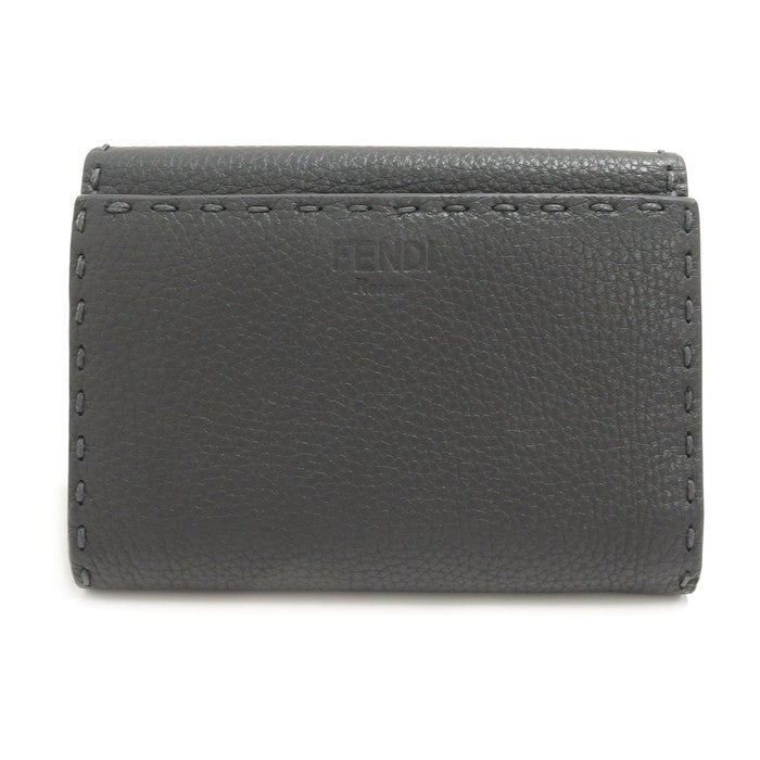 【FENDI/フェンディ】 セレリア 8M0359 ピーカブーミディアム 二つ折り財布 カーフ グレー レディース【中古】【真子質店】【GD】,  【Txx】