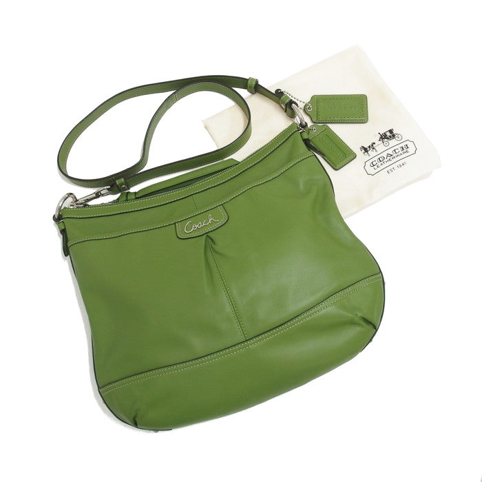 【たまごかけごはん】COACH ショルダーバッグ ダークグリーン レザー COACH/コーチ】 F19726 ショルダーバッグ レザー グリーン レディース