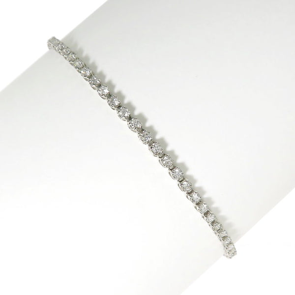 ダイヤモンド 1.00ct ブレスレット Pt850プラチナ 3.1g 16.5cm