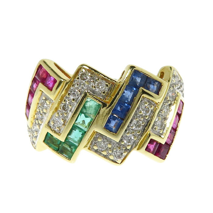 13号 ダイヤモンド 計0.23ct ルビー/サファイヤ/エメラルド 計1.12ct リング・指輪 K18ゴールド 18金 5.9g レディース
【中古】【真子質店】




【MaDI】