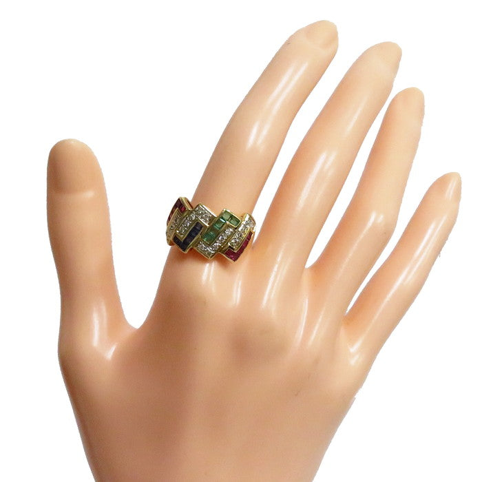 13号 ダイヤモンド 計0.23ct ルビー/サファイヤ/エメラルド 計1.12ct リング・指輪 K18ゴールド 18金 5.9g レディース
【中古】【真子質店】




【MaDI】