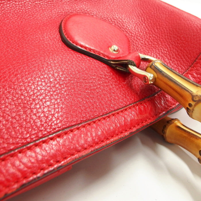 GUCCI/グッチ】 バンブー 282317 トートバッグ レザー 赤 レディース