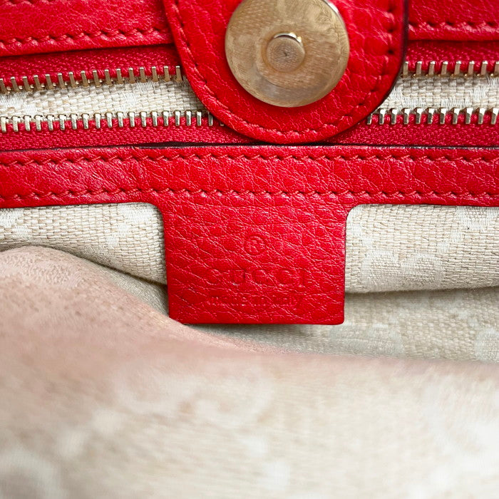 GUCCI/グッチ】 バンブー 282317 トートバッグ レザー 赤 レディース