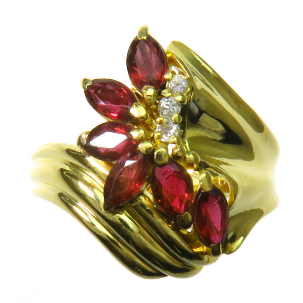 10号 ルビー(6石) 計1.10ct ダイヤモンド(3石) 計0.05ct リング・指輪 K18ゴールド 18金 5.1g レディース
【中古】【真子質店】




【TTx】