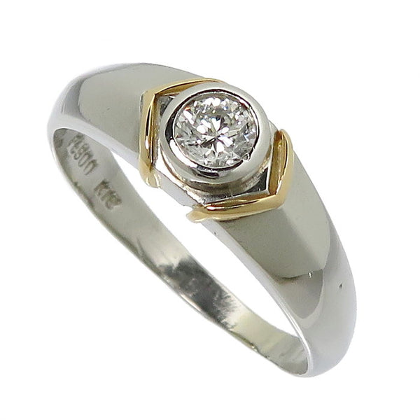★★最終特価品 12.5号 仕上げ済　 ダイヤモンド 計0.17ct リング・指輪 Pt900プラチナ/K18ゴールド 18金 3.2g レディース
【中古】【真子質店】




【IDx】