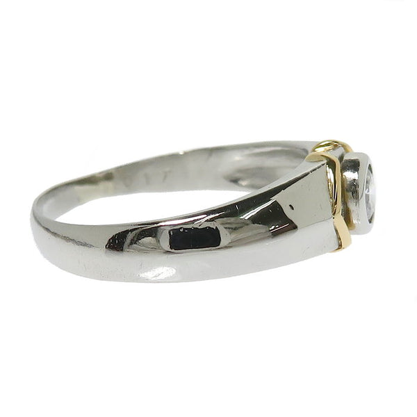★★最終特価品 12.5号 仕上げ済　 ダイヤモンド 計0.17ct リング・指輪 Pt900プラチナ/K18ゴールド 18金 3.2g レディース
【中古】【真子質店】




【IDx】
