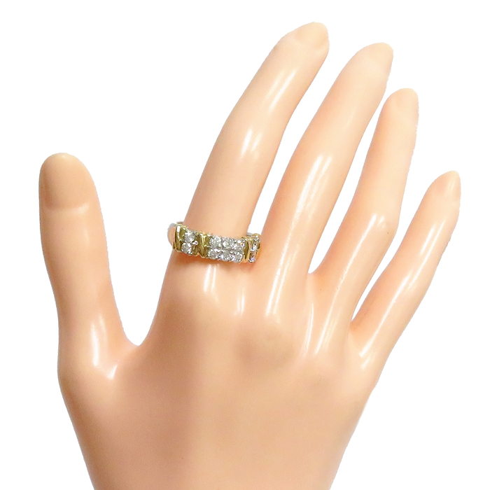 13号 仕上げ済 コンビカラー ダイヤモンド 計0.60ct リング・指輪 