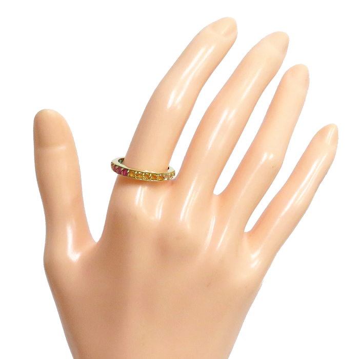 12号 仕上げ済 ダイヤモンド 計0.02ct ルビー・エメラルド・サファイヤ 計1.00ct リング・指輪 K18ゴールド 18金 2.3g レディース
【中古】【真子質店】




【ITI】