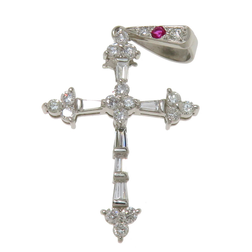 ダイヤモンド 計1.00ct ルビー 0.05ct ペンダントトップ Pt900プラチナ 