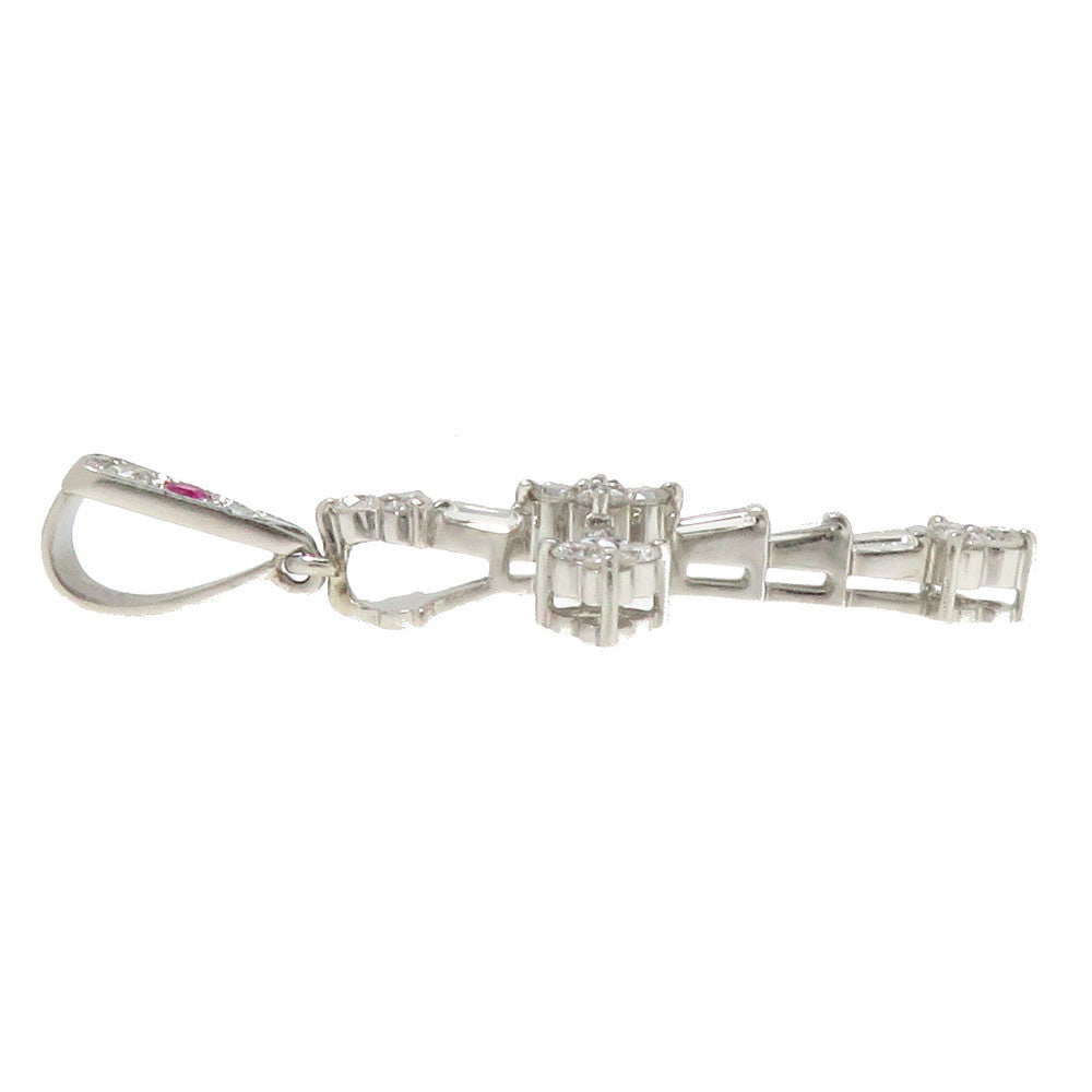 ダイヤモンド 計1.00ct ルビー 0.05ct ペンダントトップ Pt900プラチナ 