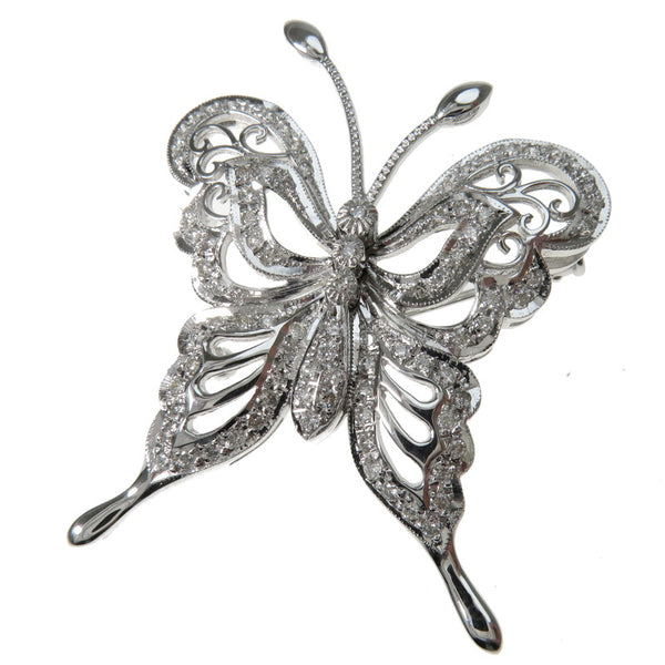 ピンブローチ 蝶/バタフライ ダイヤモンド 計0.88ct ブローチ K18WGホワイトゴールド 18金 11.5g シルバー レディース
【中古】【真子質店】




【MixMa】