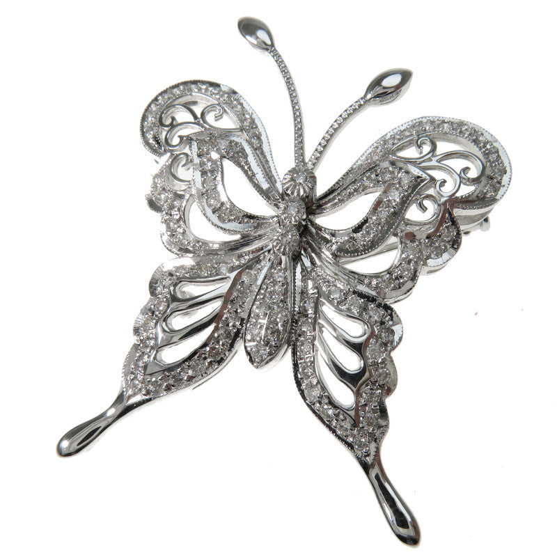 ピンブローチ 蝶/バタフライ ダイヤモンド 計0.88ct ブローチ K18WGホワイトゴールド 18金 11.5g シルバー レディース
【中古】【真子質店】




【MixMa】