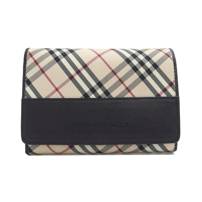 BURBERRY/バーバリー】 二つ折り 二つ折り財布 キャンバス/レザー