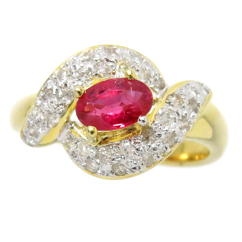 11号 一粒　コンビ ルビー 0.60ct ダイヤモンド 計0.40ct リング・指輪 K18ゴールド 18金/K18WGホワイトゴールド 18金 5.2g ピンク ゴールド レディース
【中古】【真子質店】




【MaIS】