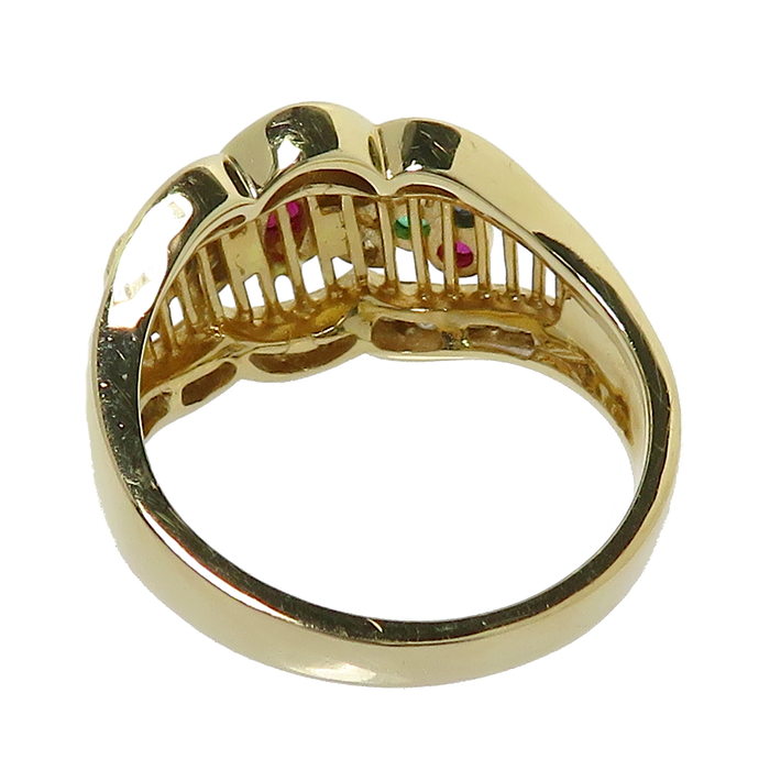 10号 ルビー 0.35ct エメラルド 0.04ct サファイア 0.05ct リング・指輪 K18ゴールド 18金 5.0g レディース
【中古】【真子質店】




【TYx】