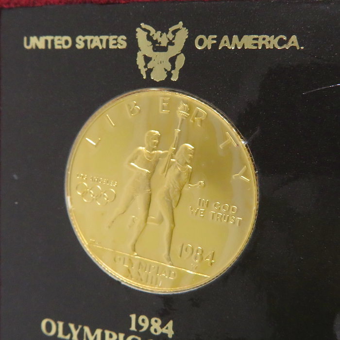 ロサンゼルスオリンピック 1984年 10ドル金貨 コイン/K21.6【中古