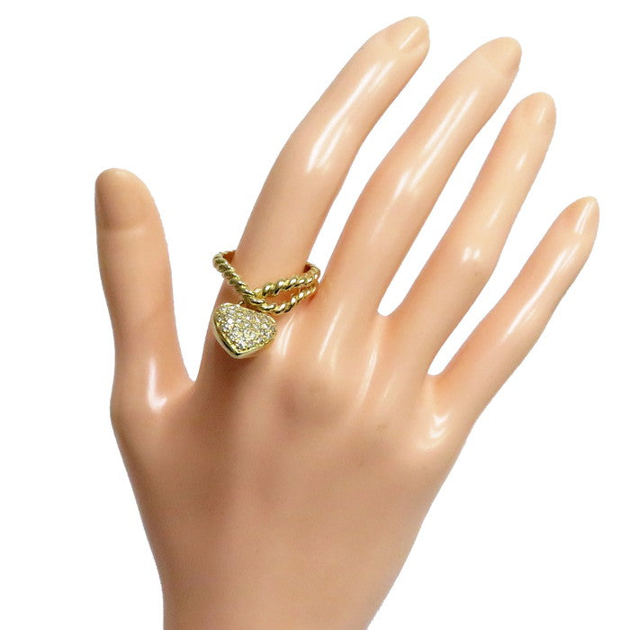 15号 仕上げ済 ハートチャーム ダイヤモンド 計0.47ct リング・指輪 