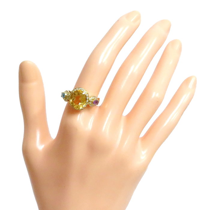 11.5号 シトリン 2.66ct アメジスト 0.25ct ブルートパーズ 0.25ct リング・指輪 K18ゴールド 18金 7.3g レディース
【中古】【真子質店】【NN】




【DDx】