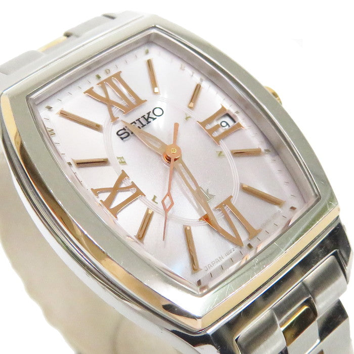 SEIKO/セイコー】 ルキア 1B22-0AZ0 腕時計 ステンレススチール ソーラー電波 ピンク文字盤 レディース 【中古】【真子質店 –  真子質店 PawnShopMAKO