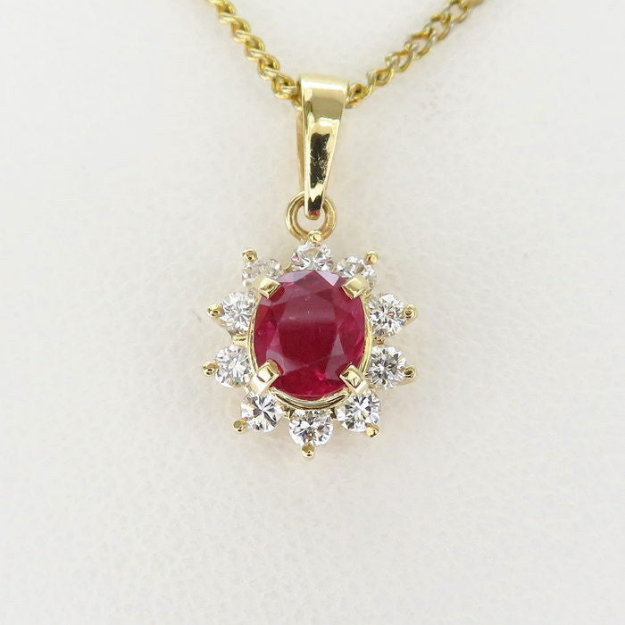 ルビー 0.53ct ダイヤモンド 計0.29ct ペンダントトップ K18