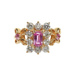 11号 ピンクサファイヤ（中央） 0.39ct ピンクサファイヤ 計0.10ct ダイヤモンド 計0.61ct リング・指輪 K18PGピンクゴールド 18金 4.6g レディース
【中古】【真子質店】【NN】




【DKMa】