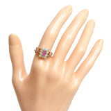 11号 ピンクサファイヤ（中央） 0.39ct ピンクサファイヤ 計0.10ct ダイヤモンド 計0.61ct リング・指輪 K18PGピンクゴールド 18金 4.6g レディース
【中古】【真子質店】【NN】




【DKMa】