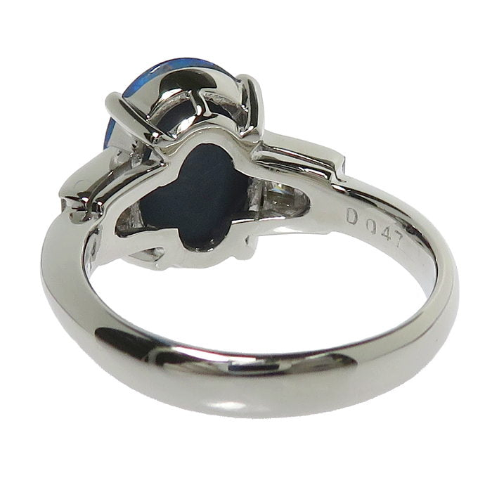 10.5号 ブラックオパール 1.90ct ダイヤモンド 計0.47ct リング・指輪 