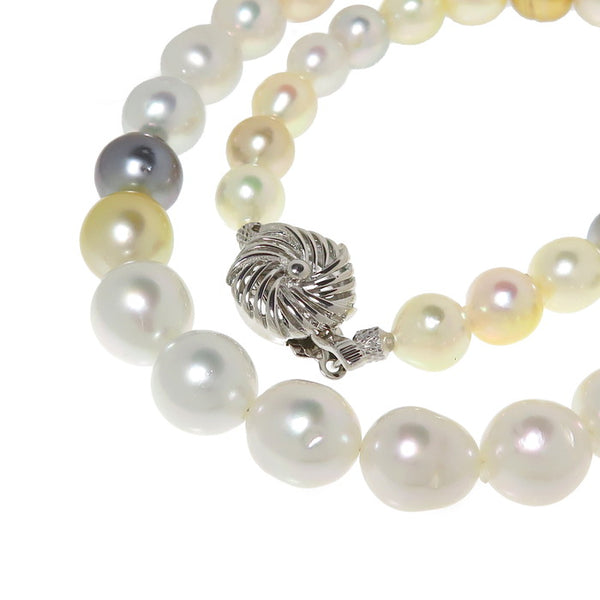 ★★最終特価品 南洋マルチパール 白蝶真珠8.00～10.5ｍｍ 黒蝶真珠 ネックレス シルバー 50.9g 44.5cm レディース
【中古】【真子質店】【NN】




【ITI】